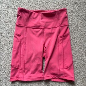 Athleta Ultimate Stash II 7” Women's Pink Bike Shorts